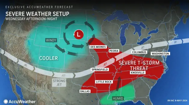 Severe Weather Threatens Central and Southern U.S.